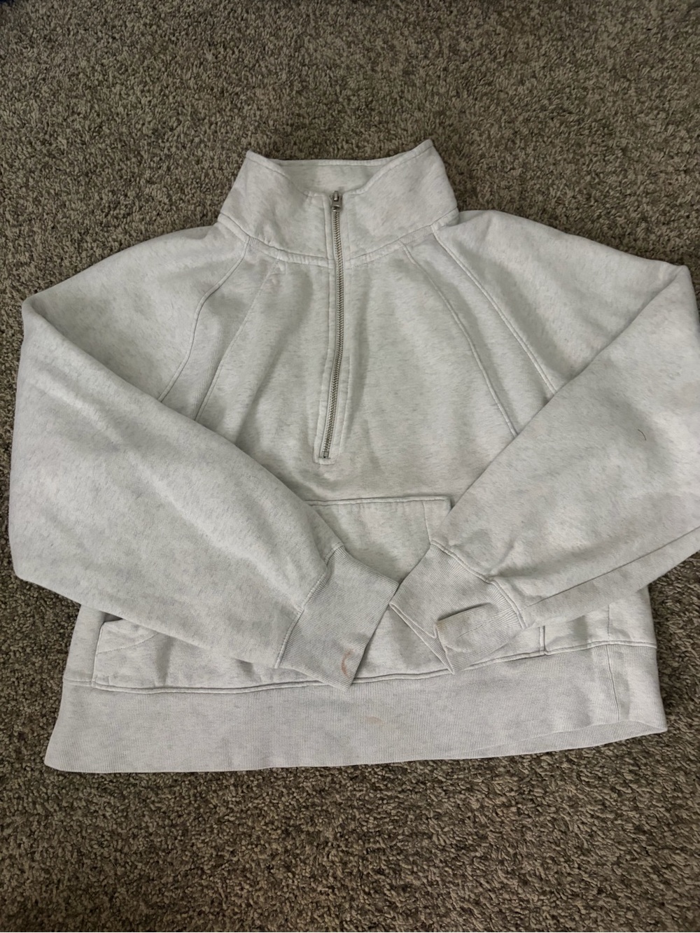 GAP Light Gray Half-Zip Pullover Sweatshirt